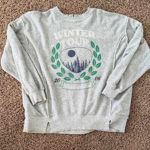 aerie Heather Gray Plush-Lined Crewneck Sweatshirt